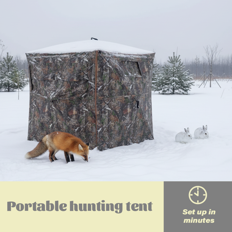 Hunting Outdoors - Camouflage Pop-Up Hunting Blind Easy Setup