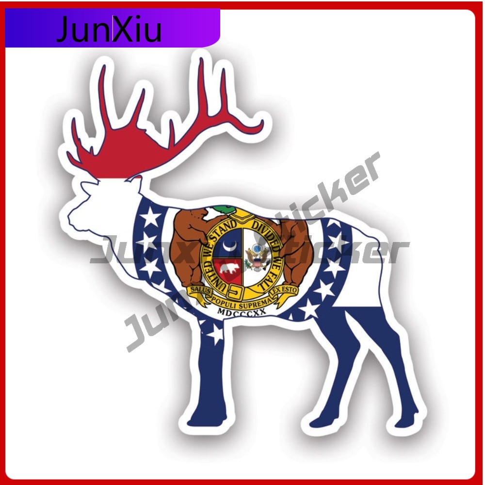 Missouri Hunting & Outdoor Adventures - 3d Awesome Missouri Deer Shaped Flag