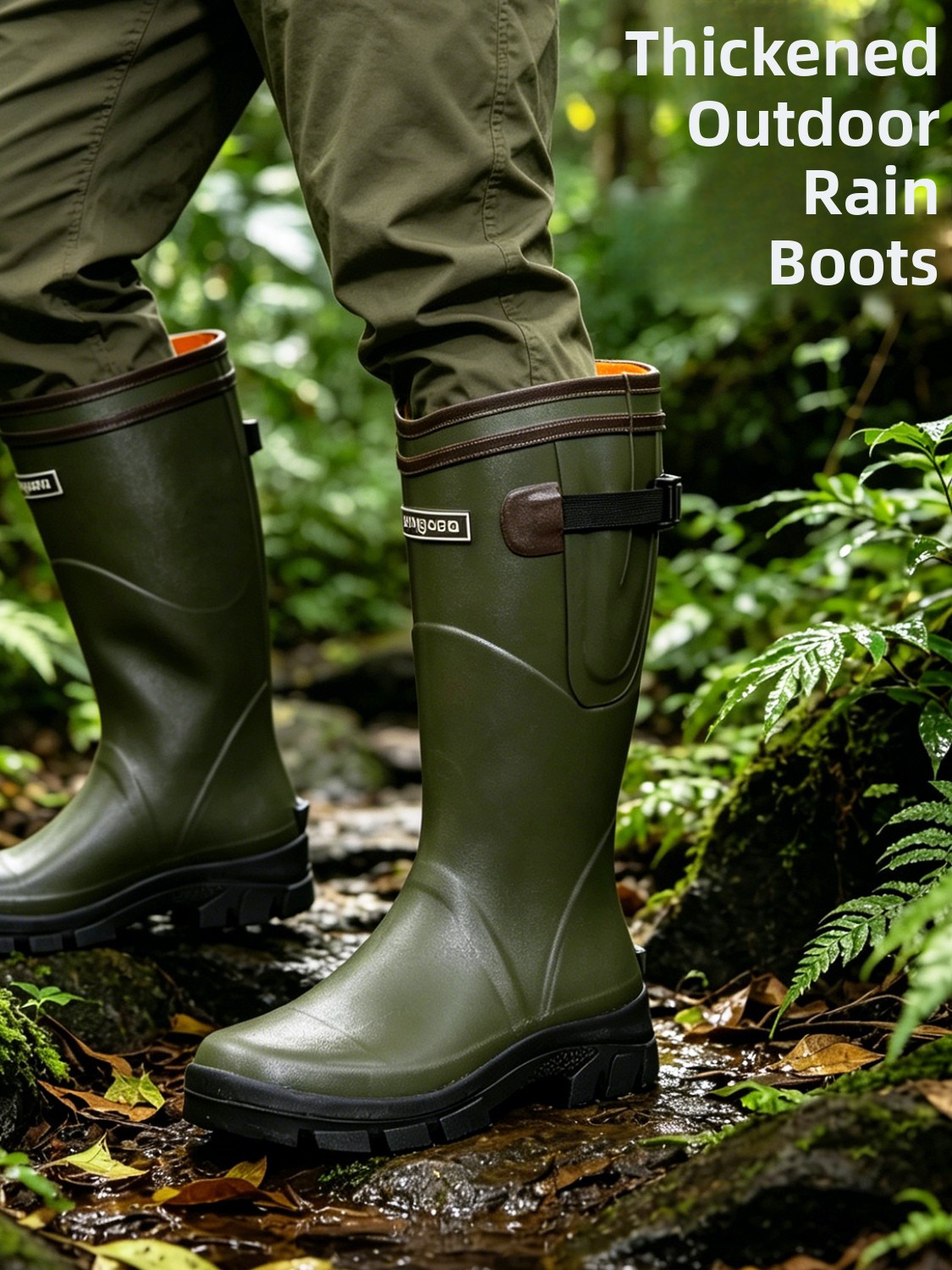 Outdoor Hunting Youtube - Thickened Rubber High-Tube Rain Boots Snake-Proof