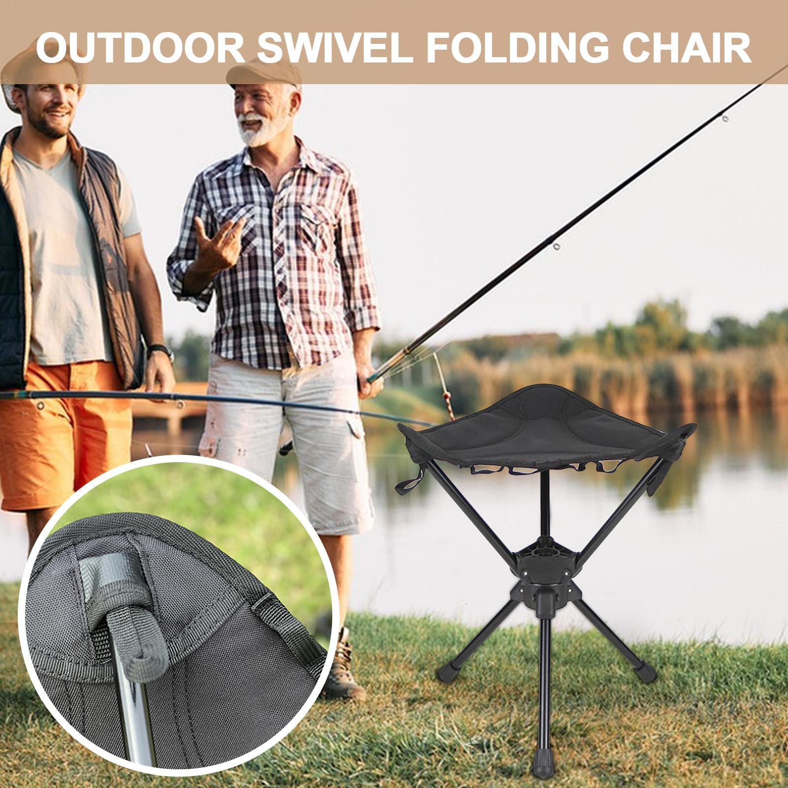 Portable Folding Swivel Campin – обзор и цена Hunting And Fishing Outdoor Chairs