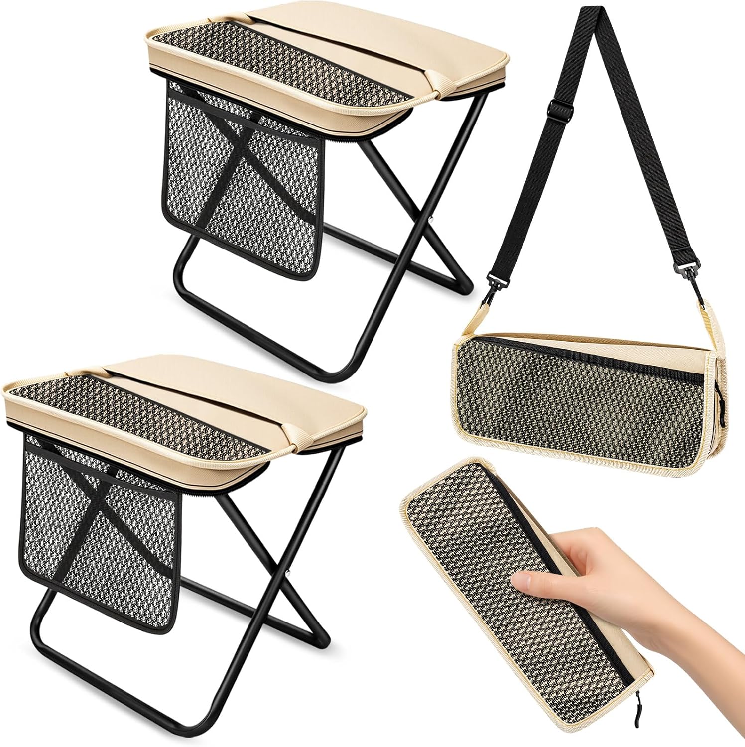 2 Pack Portable Folding Stools – обзор и цена Hunting And Fishing Outdoor Chairs