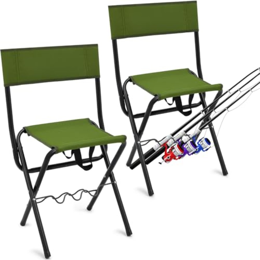 2 Pcs Summer Folding Fishing C – обзор и цена Hunting And Fishing Outdoor Chairs