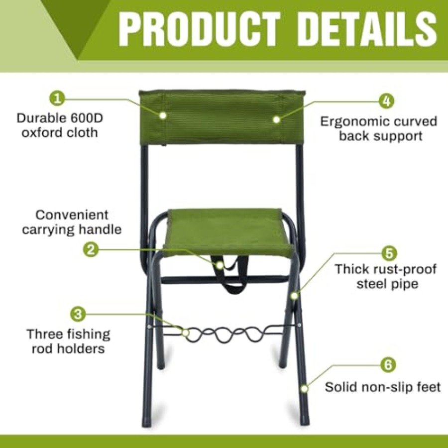 2 Pcs Summer Folding Fishing C – обзор и цена Hunting And Fishing Outdoor Chairs