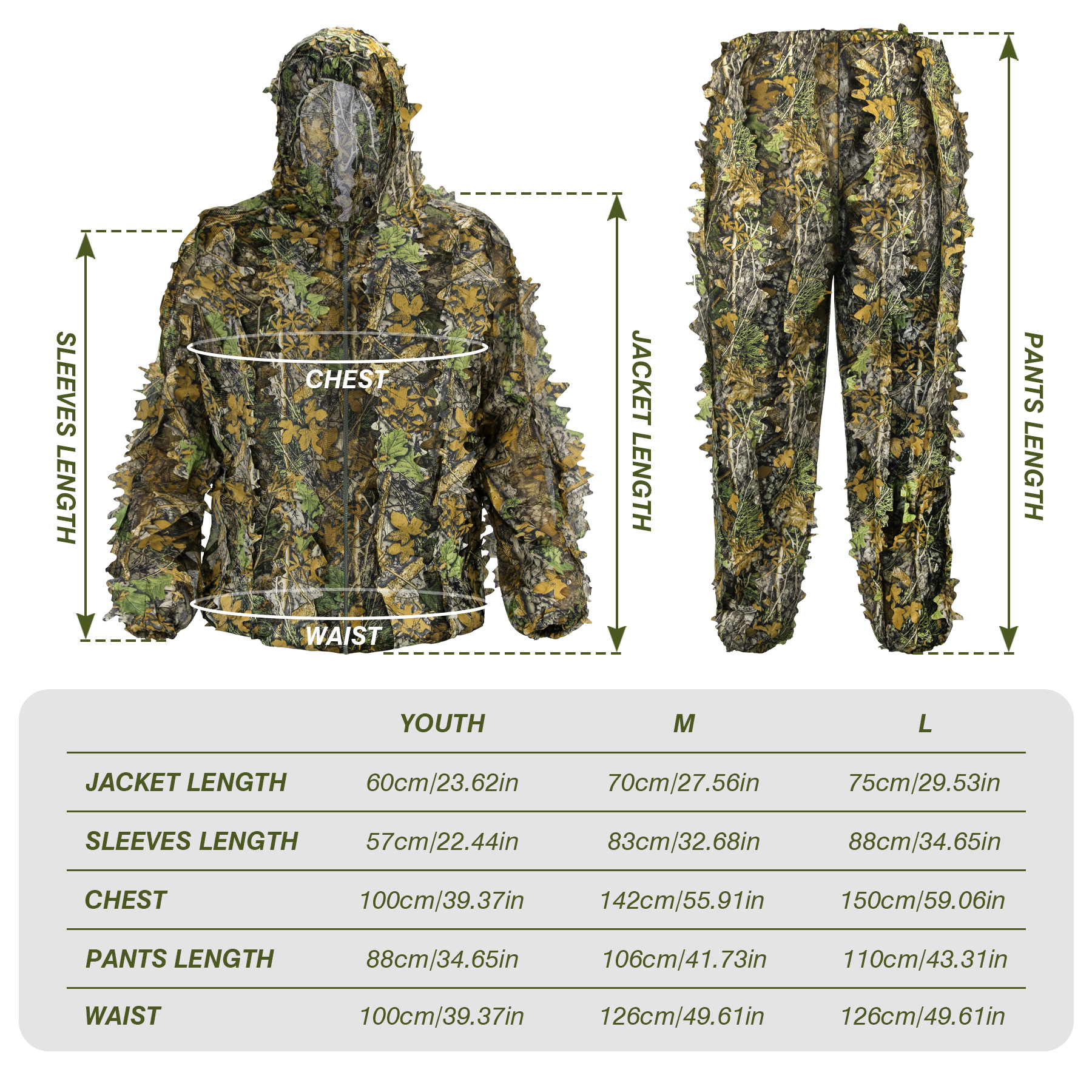 3D Camo Leaf Ghillie Suit Brea – обзор и цена Hunting Outdoor Watch