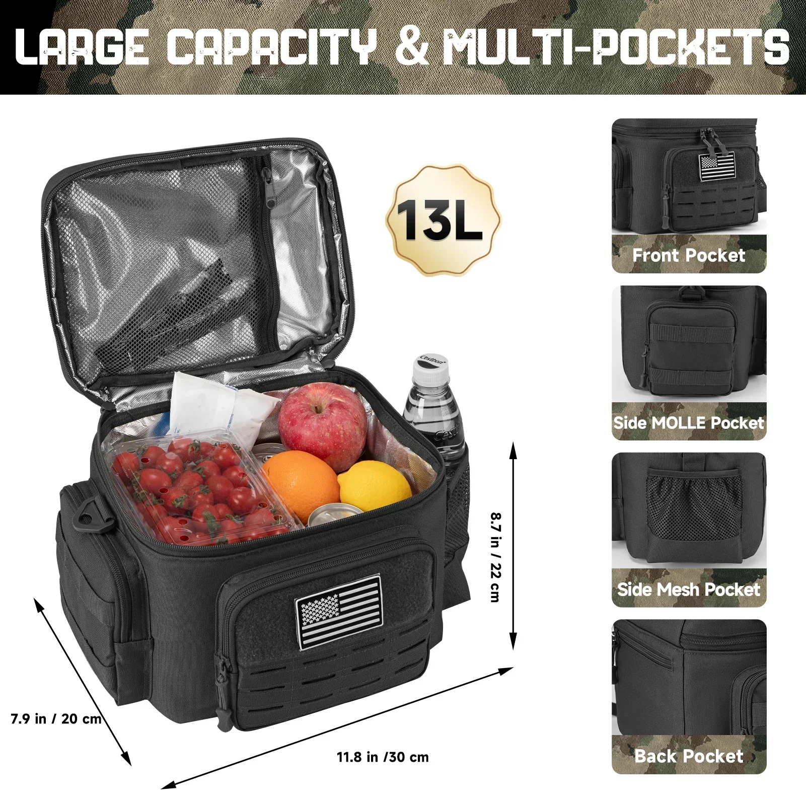 13L Tactical Thermal Cooler Ba – обзор и цена Outdoor Hunting Gear Storage