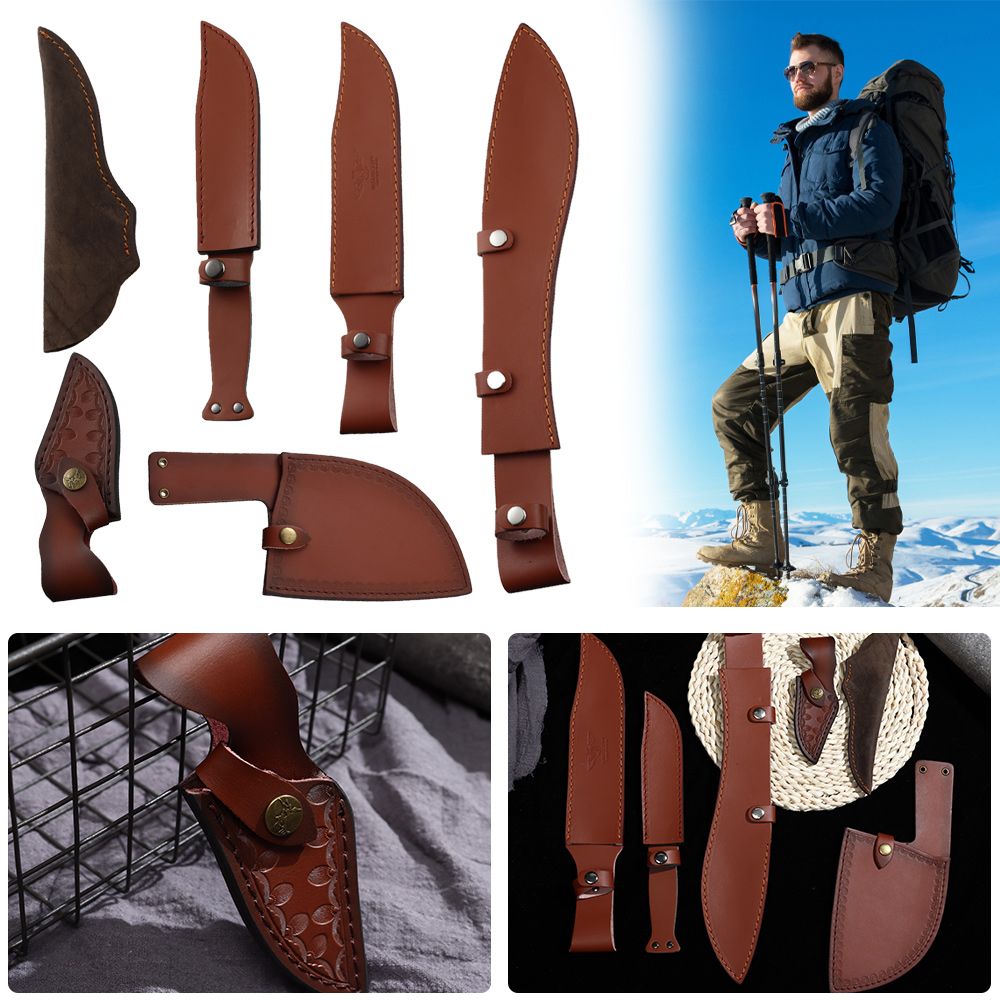 Brown Leather Sheath Holder Po – обзор и цена Outdoor Hunting Belt