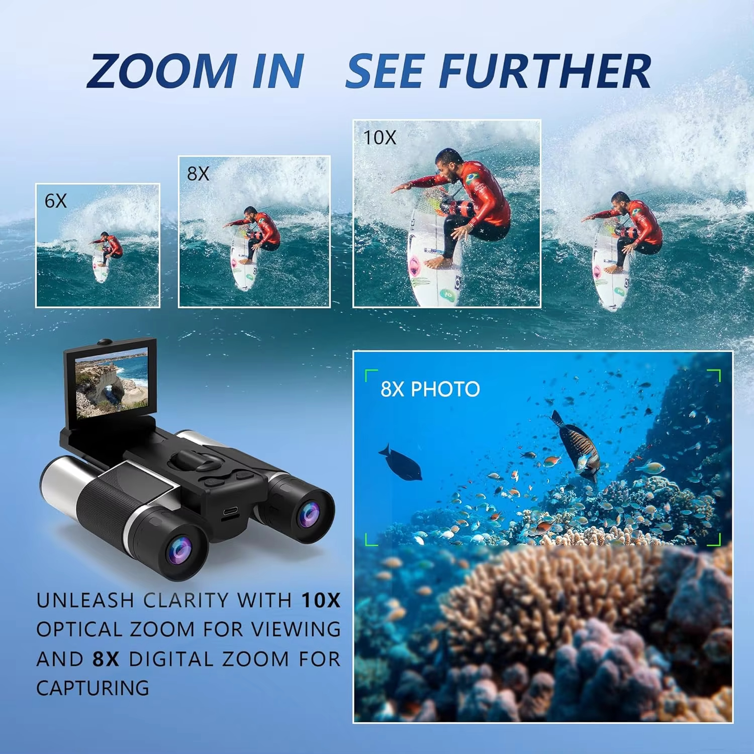 8X Digital Zoom Camera Binocul – обзор и цена Outdoor Hunting Videos