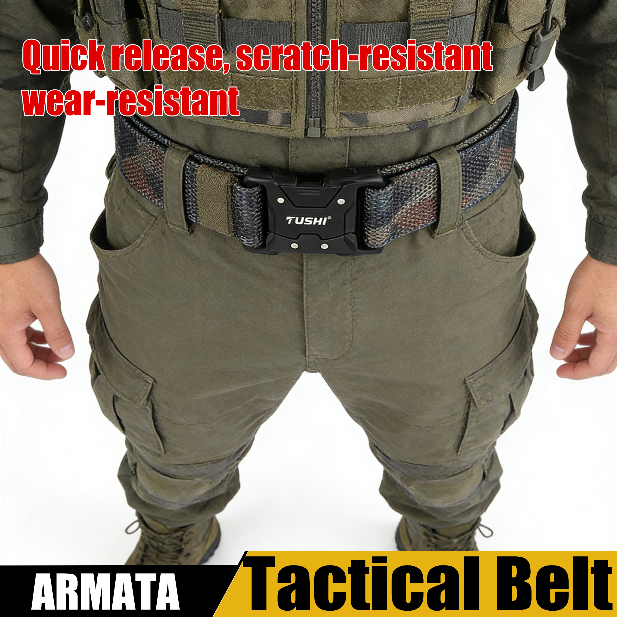 Men's Tactical Buckle Nylon Be – обзор и цена Outdoor Hunting Belt